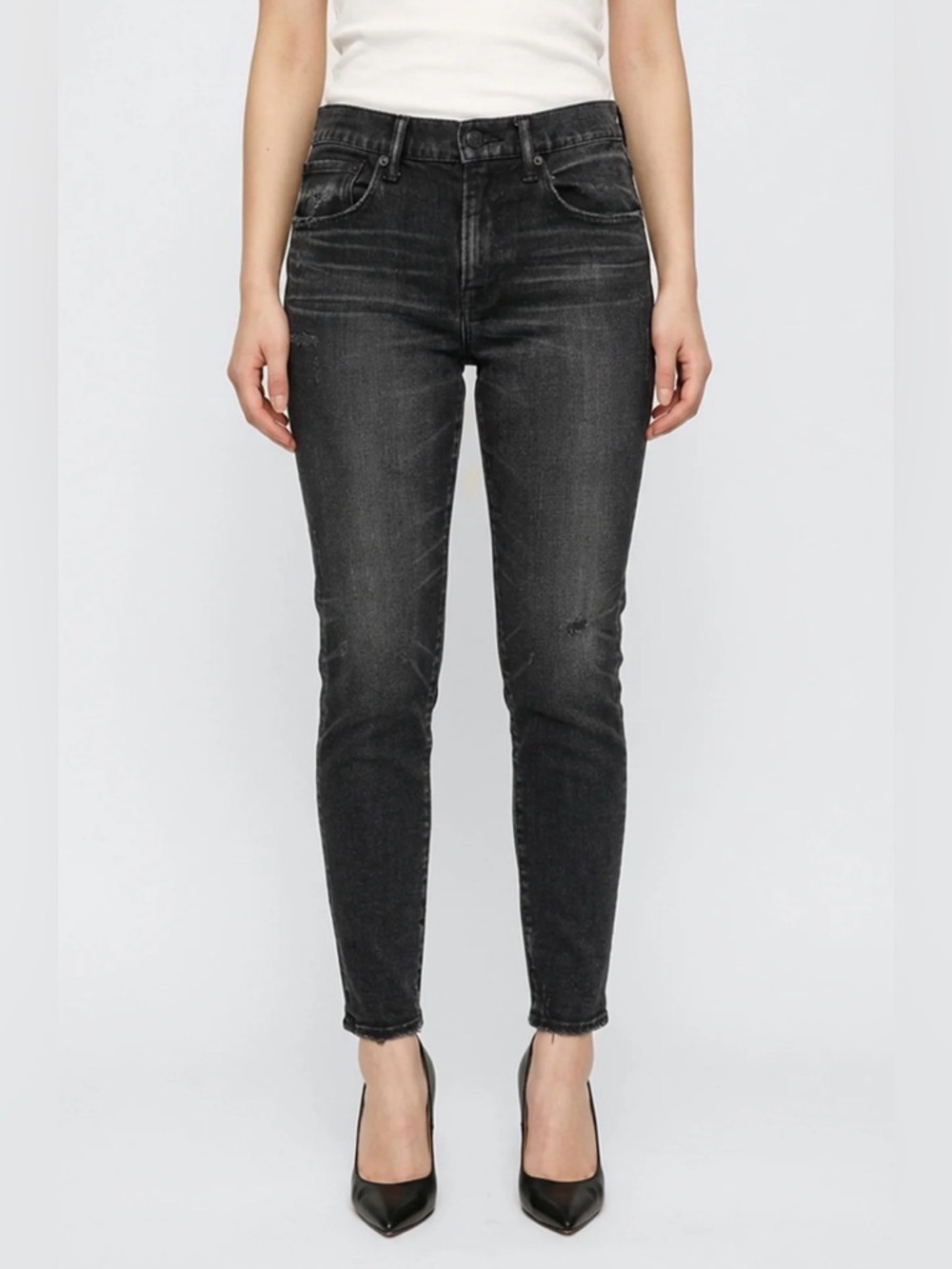 Moussy Vintage Velma Low Rise Black Ankle Skinny Jean Size 25